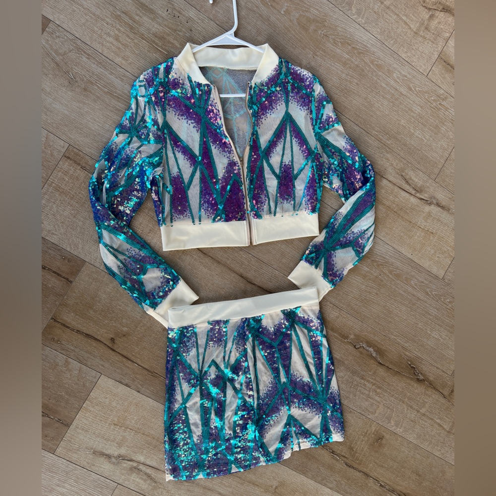 Sequin skirt 2 piece set